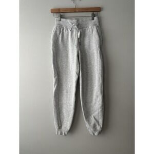 Lululemon Scuba High-Rise Jogger Fleece Heathered Core Ultra Light Grey Sz 4